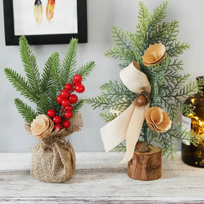 Рождественское украшение для стола мини-украшение рождественской елки подарок