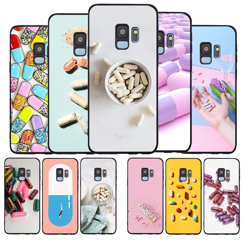 Buy Medical drug Pill Capsule Soft phone Case For Samsung S20 S10 S9 S8 S7 edge Plus Lite Note 8 9 10 A6 A7 A8 A9 Cover on