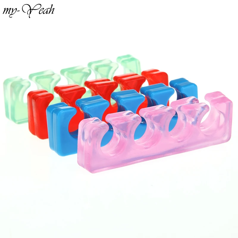 My-да 2 шт./компл. нейл-арта силиконовый ногтей сепараторы гибкий рециркуляции