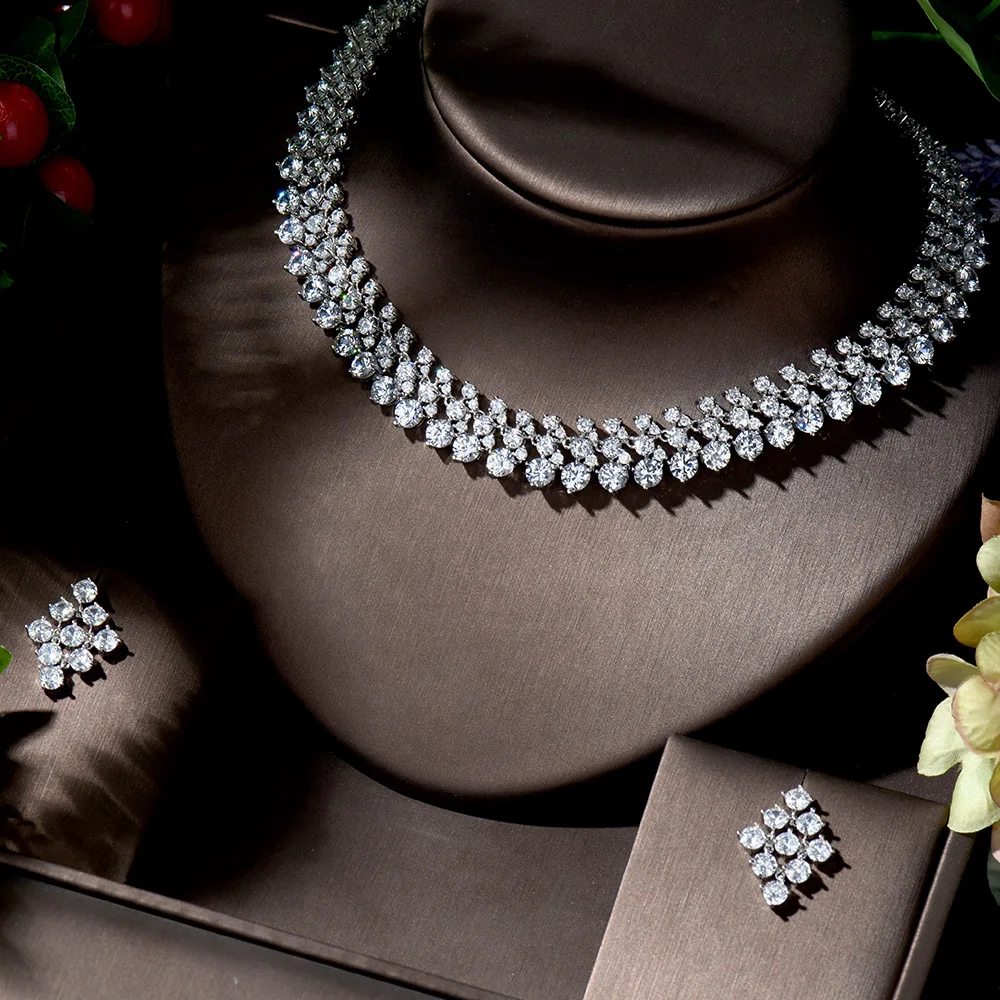 Свадебные ювелирные изделия HIBRIDE круглой формы с фианитом класса ААА Свадебный