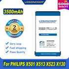 100% Оригинальный аккумулятор LOSONCOER 3500 мАч AB2000AWMC для PHILIPS Xenium X501 X513 X523 X130 X623 X3560 X2300 X333