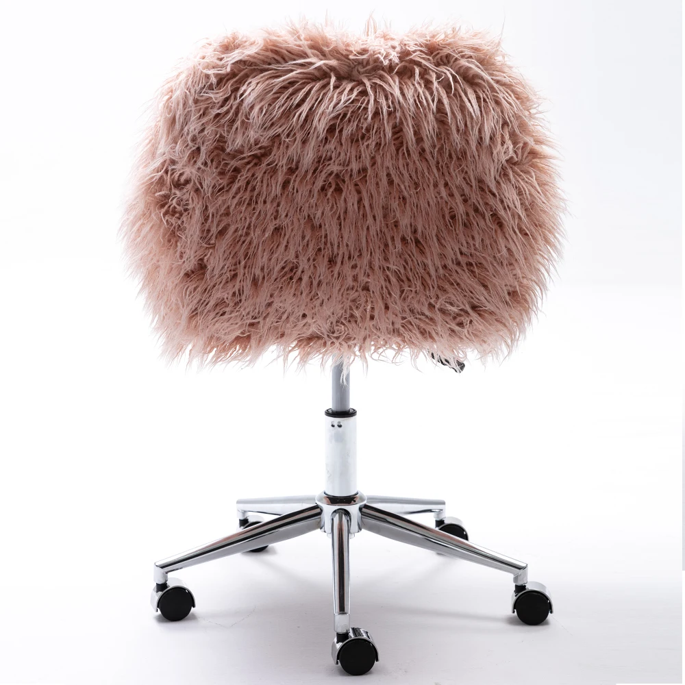 

Faux-fur Chrome Base adjustable Office Chair