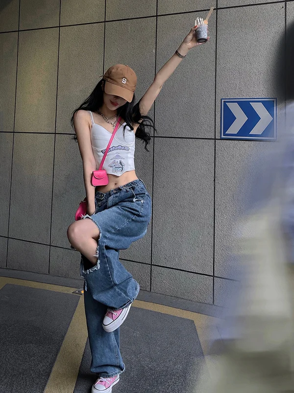 

Spring and Street Straight Jeans Nuyoah