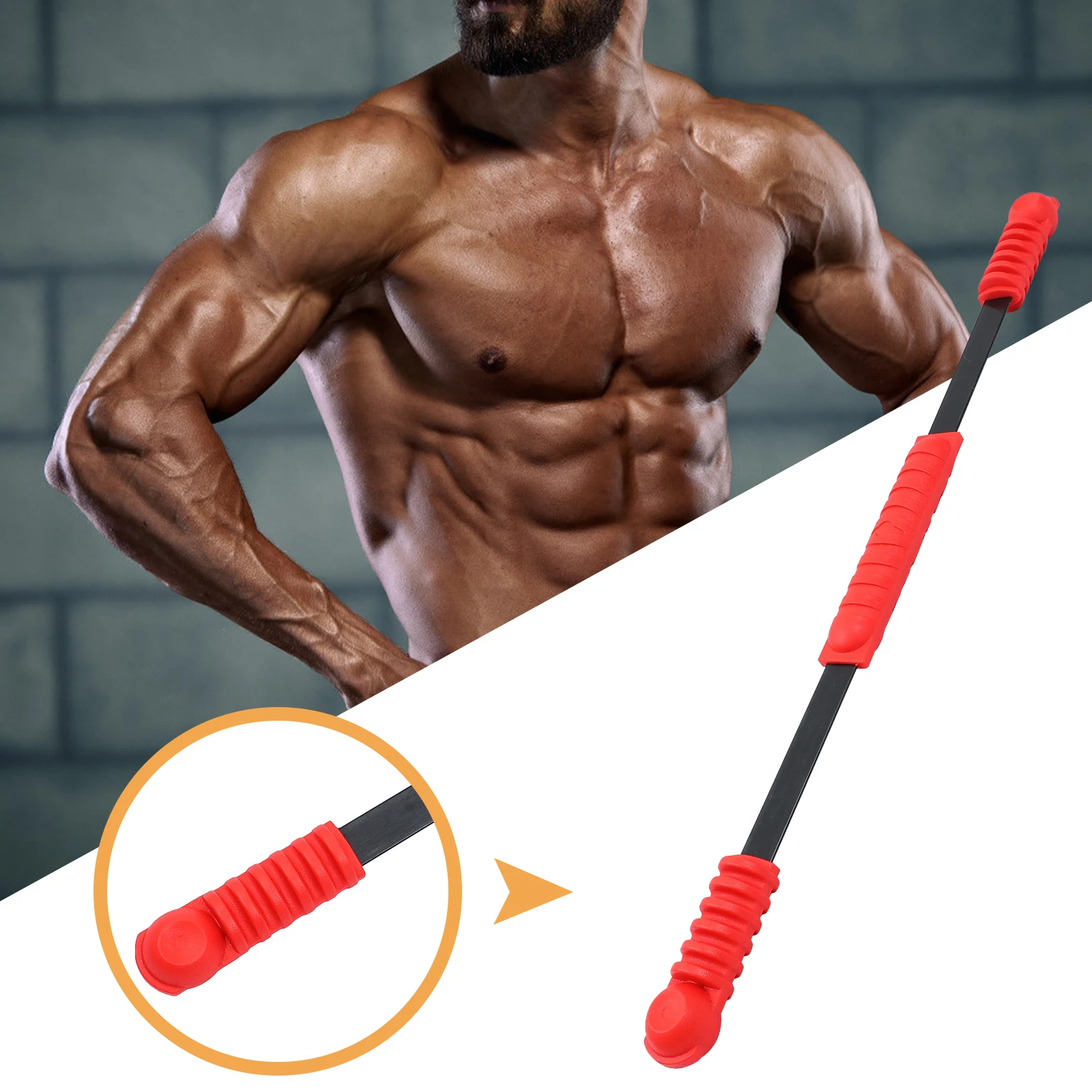 

1Pc Vibrating Fitness Bar Folding Training Stick Fitness Elastic Supply