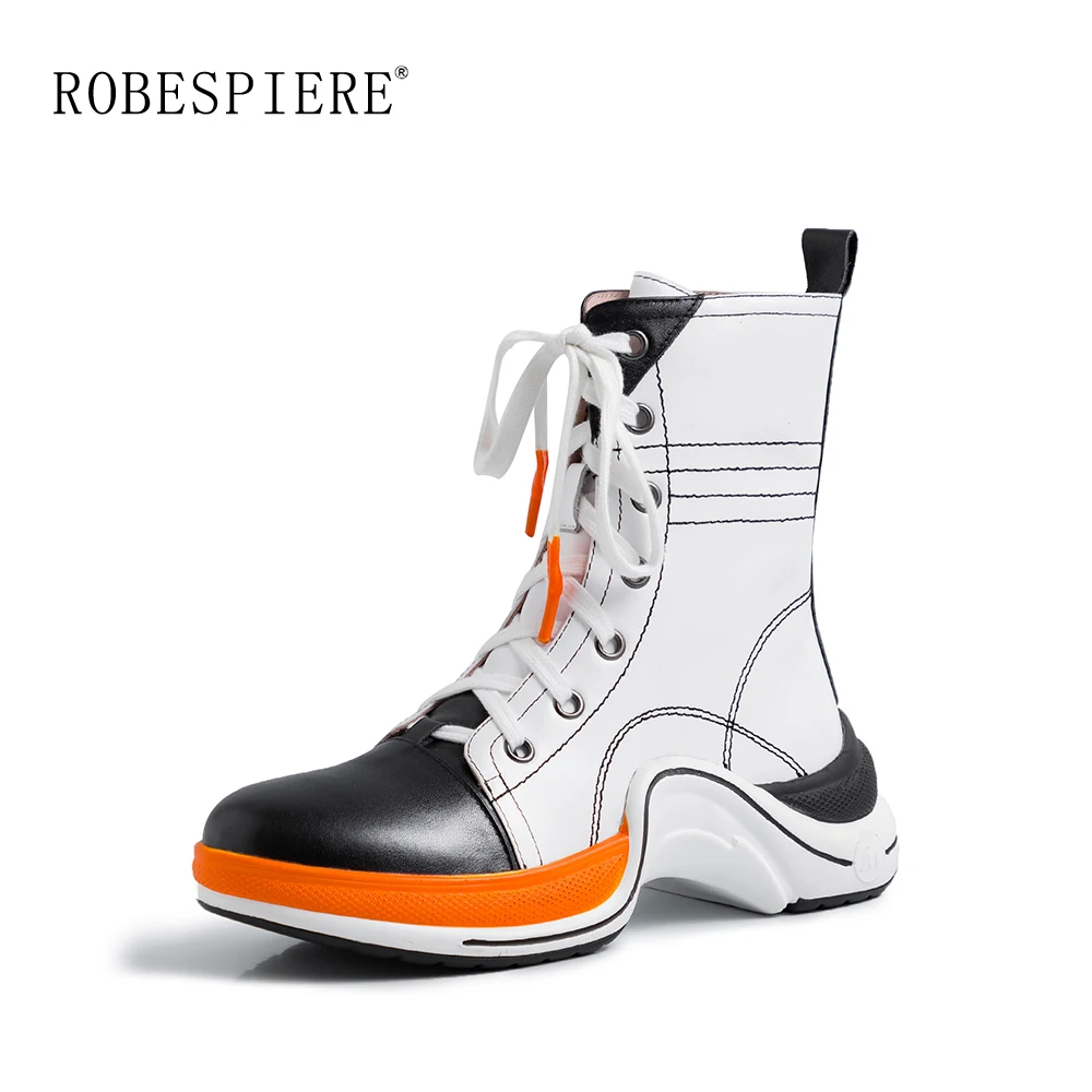 ROBESPIERE/ботинки из натуральной кожи женские новые кроссовки стильная плюшевая