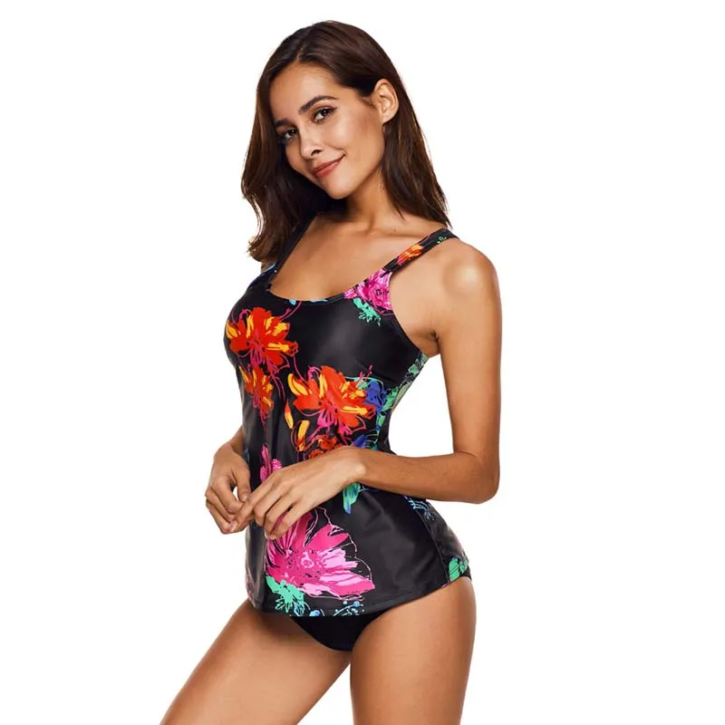 Бикини 2019 две детали с принтом Купальник танкини купальные костюмы женские