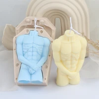 3d stereo male body candle silicone mold household aromatherapy men human mouldking art bust soy wax torso statue