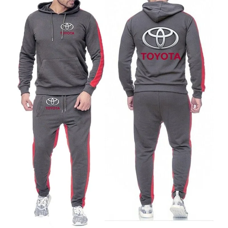 

2021 Fashion Toyota Car Logo Sweatshirts Men Hoodie Brand Sweatpants Male Cotton Trousers Casual Customize Pullover Suit clothes