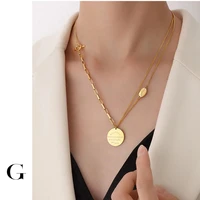 ghidbk double layered ot toggle necklaces engraved beloved disc pedant for wife engagement gift faith jewelry