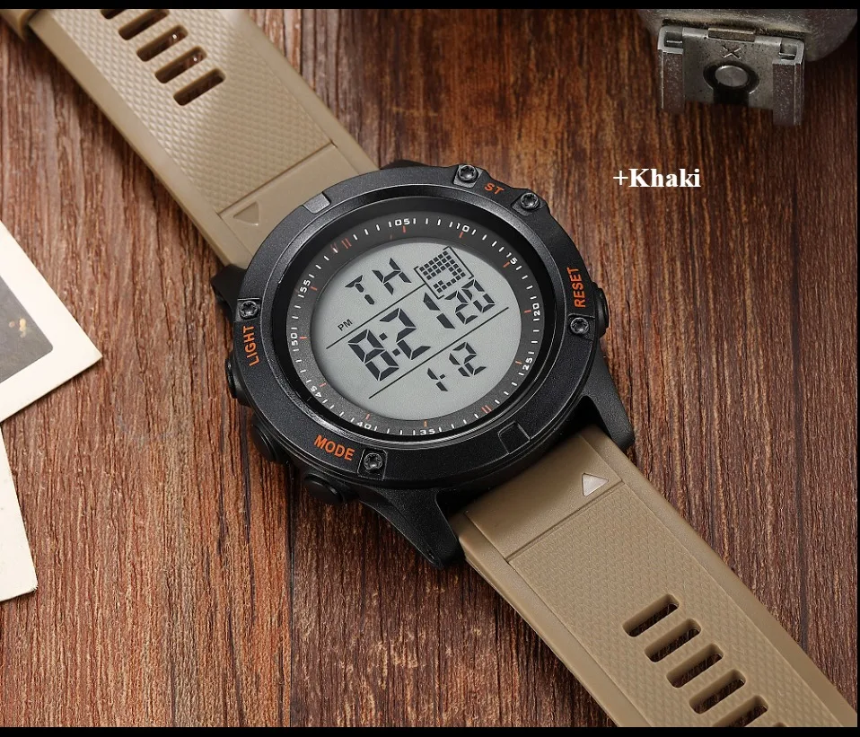 Ohsen цифровой бренд lcd красные мужские часы для мальчиков reloj hombre 50M Dive хаки силиконовый ремешок для спорта на открытом воздухе наручные часы мужские подарки