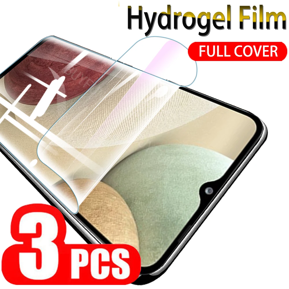 

3PCS Front Hydrogel Film For Samsung Galaxy A12 SM-A125F 6.5" Full Cover Water Gel Films For samsung A12 samsun samsang a 12