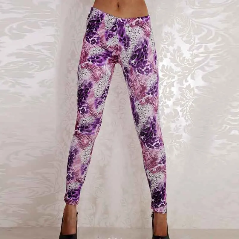 Новинка 2021 красивые женские брюки для фитнеса с принтом пейсли