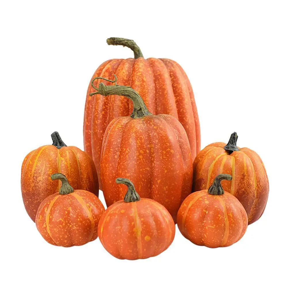 

7pcs Halloween Pumpkin Decoration Pumpkin Props Thanksgiving Home Decor Fotografie Props Happy Halloween Party Decor 2021
