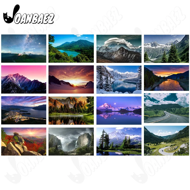 

Diamond Painting Mountain Lake Scenery 5D Diy Wall Art Natural Landscape Pasting Diamond Embroidery Modern Room Decoration Gift
