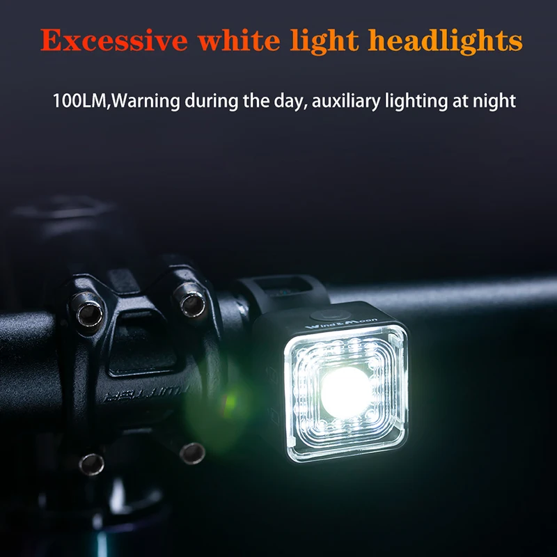 120 Lumen IP66 Waterproof Cycling Light Sets Headlight and Tail Light Sets for Bicycle 5 Gear Mode Smart Sensor Brake Lamp