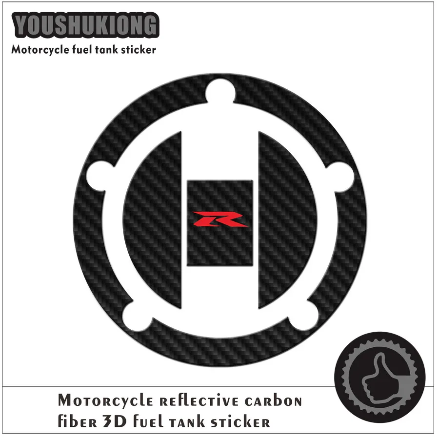 

3D Carbon Fiber Fuel Tank Cover Cap Sticker For Suzuki GSXR GSX-R 600 750 1000 GSX1300R SV1000 SV650 Racing Motorcycle Decal