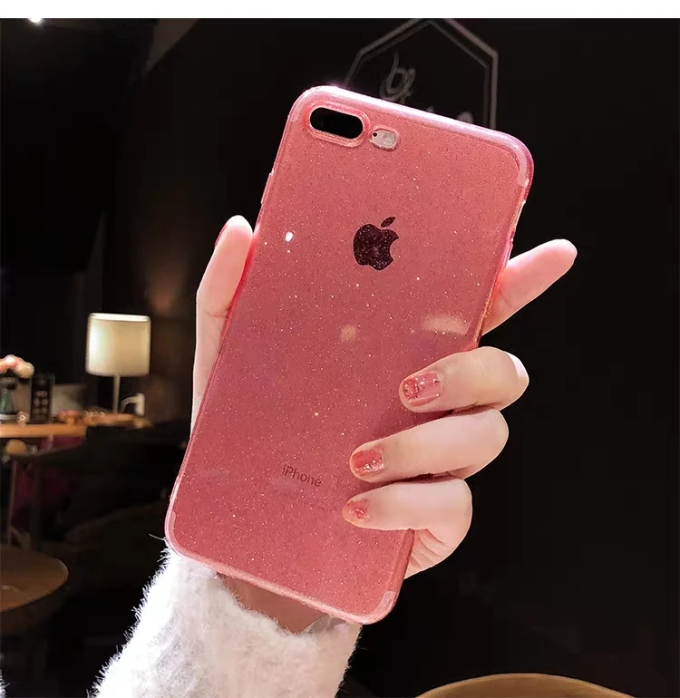 Блестящий розовый мягкий чехол для телефона девочек iphone 7 8 X 6s 6 S Plus Funda XS Max XR Apple |