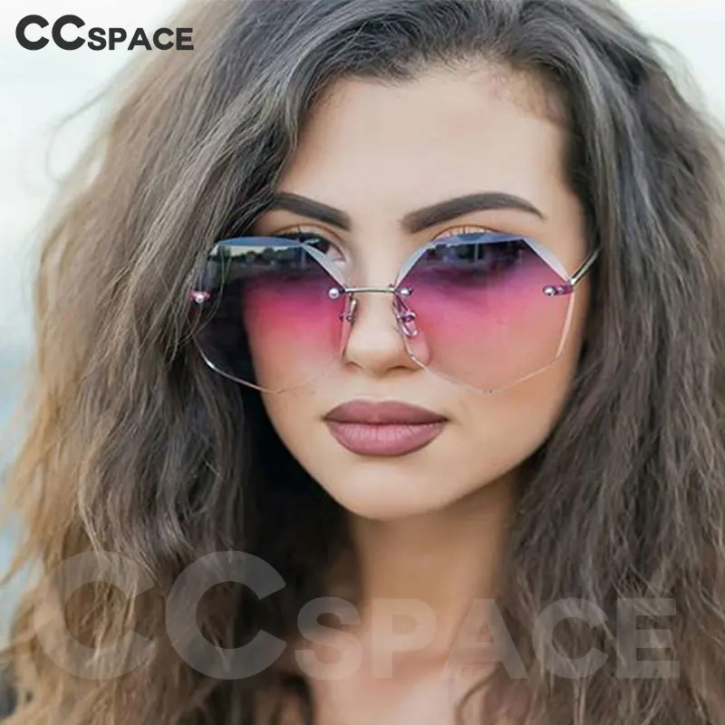 47194 безрамные обрезные солнцезащитные очки в форме сердца для мужчин и женщин