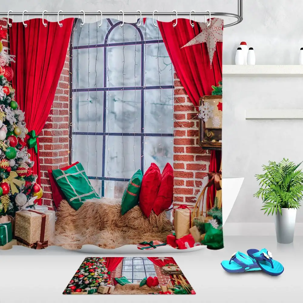 Водонепроницаемая занавеска для душа LB тканевый Декор дома коттеджа