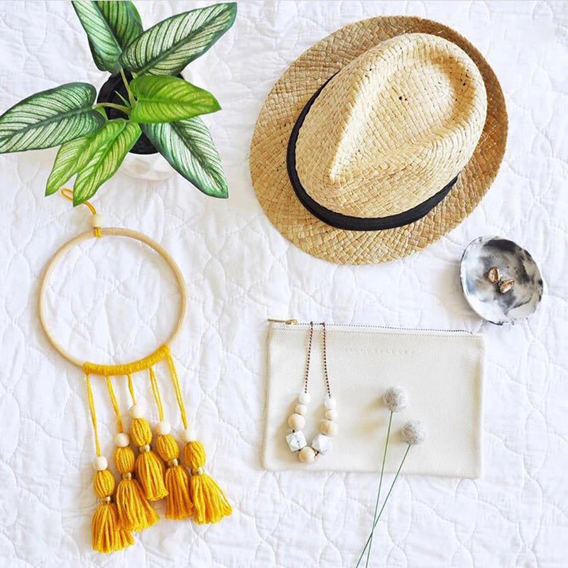 Детские погремушки игрушки для коляски скандинавский простой кулон с кисточками