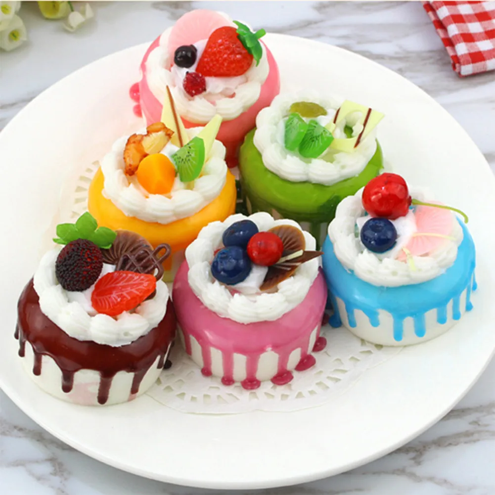 

Artificial Fruit Cakes Fake Dessert Food Decoration Photography Simulation Chocolate Model Tea Table Bake Shop Home Miniature