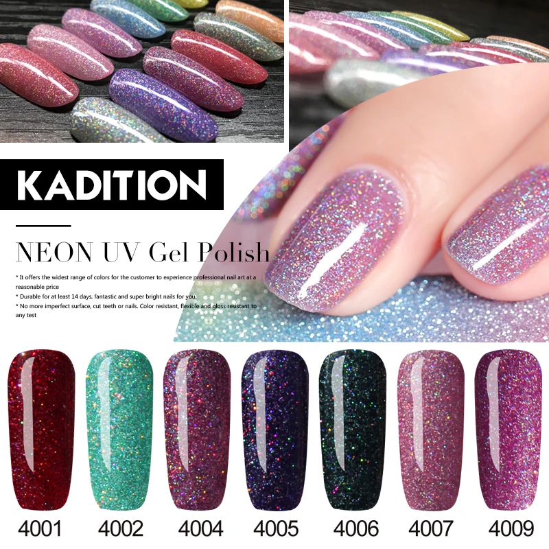 Фото KADITION 5 мл Новый гель для ногтей Набор радужных цветов УФ дизайн - купить