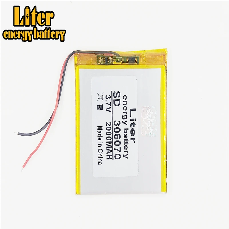 3 7 V литий-полимерный аккумулятор 306070 036070 GPS экран 2000MAH рукописные книги |