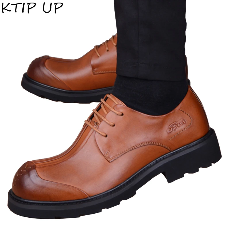 Туфли мужские из натуральной кожи деловой стиль повседневная офисная обувь с
