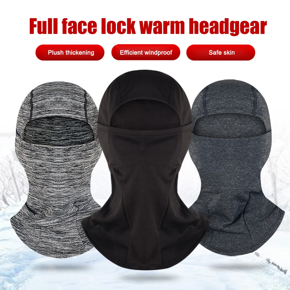 

Winter Warmth Cycling Fleece Hood Scarf Windproof Outdoor Sports Full Face Protection Mask Balaclava Headgear Skiing Equipment