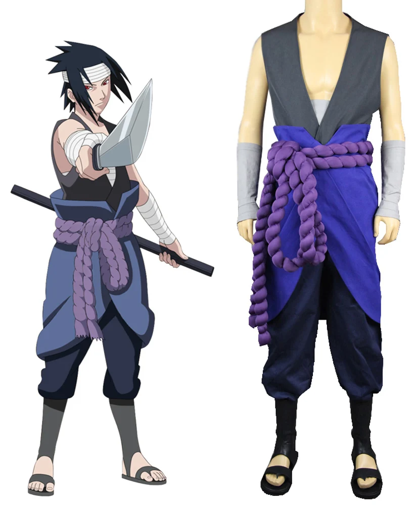 Shippuden Uchiha Sasuke Hebi Organization Cosplay Costume | Тематическая одежда и униформа
