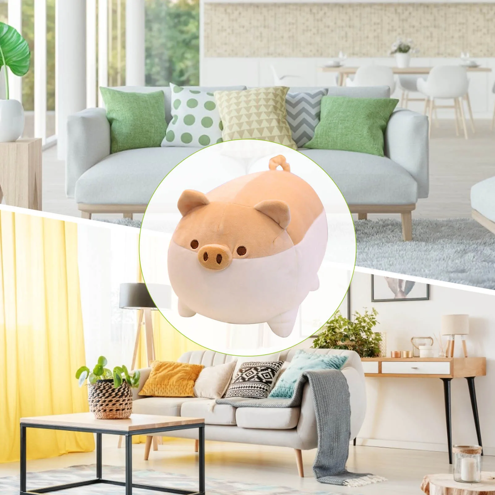 

40/50 cm cartoon cute pink pig plush toy and indoor winter adult plush shoe cushion girl kids birthday gift