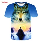 Мужская 3d футболка с абстрактным принтом, футболка с принтом волка, хип-хоп футболка с коротким рукавом для мужчин и женщин 4XL