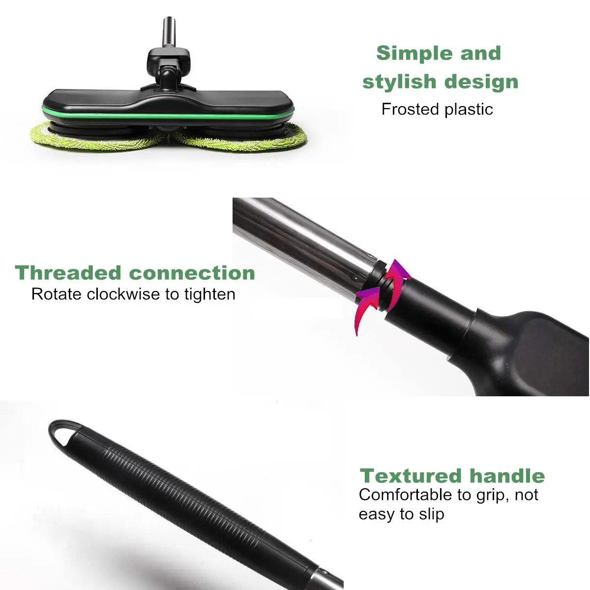 Беспроводная электрическая швабра с мойщик полов вращающаяся перезаряжаемая