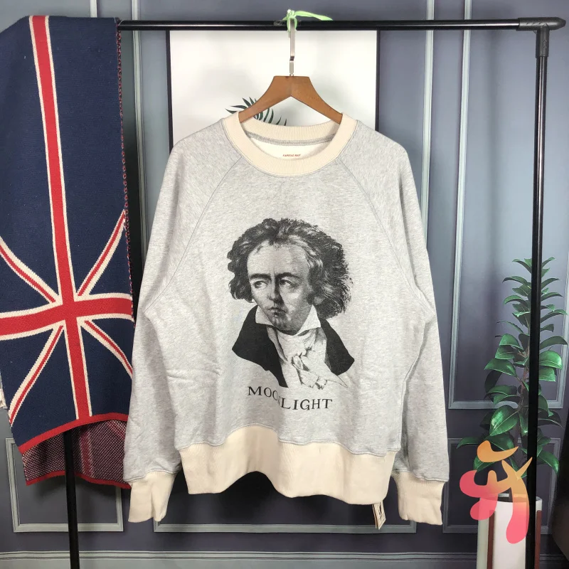 

Большие капиталовые свитшоты, свитшот с надписью Arm Smiley Beethoven 250, пуловер с памятной тематикой на годовщину, Свободный свитшот для мужчин и же...