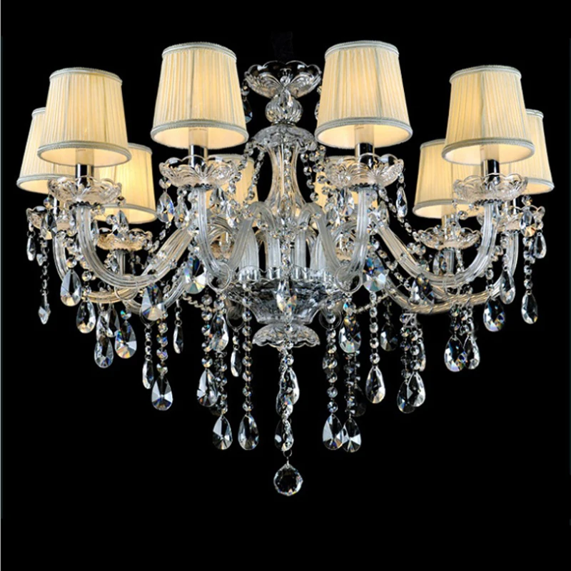 жизни- номер хрустальная люстра современных ткань абажура свечей столовой