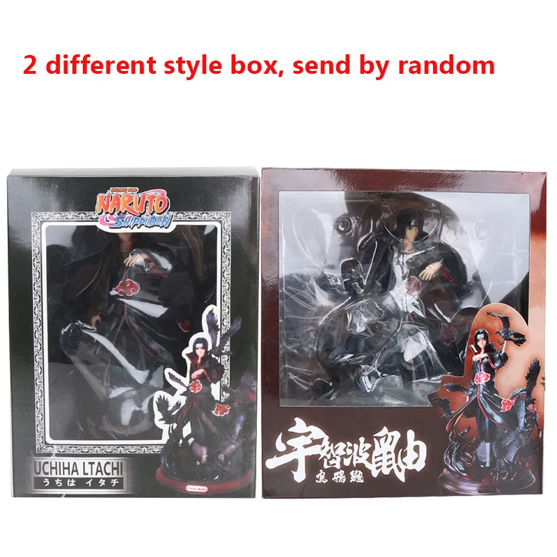 crow itachi box Наруто Shippuden Темный Учиха Итачи Какаши Namikaze Минато Учиха Саске фигурка игрушка аниме модель игрушки наруто-кукла 15-27 см - Цвет: crow itachi box