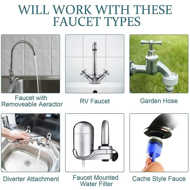 

Faucet Adapter Set Water Purifier Brass Aerator Adapter Connector Kitchen Bathroom Tap Parts Accessories