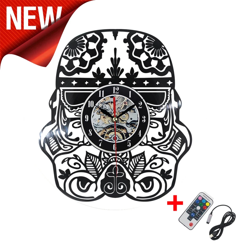 2019 Бесплатная доставка 3D Виниловые настенные часы художественные Античный стиль