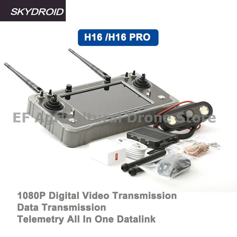 SKYDROID H16 /H16 Pro 2.4GHz 16CH FHSS 20KM 1080P Digital Video Data Transmission Telemetry Transmitter MIPI Camera R16 Receiver