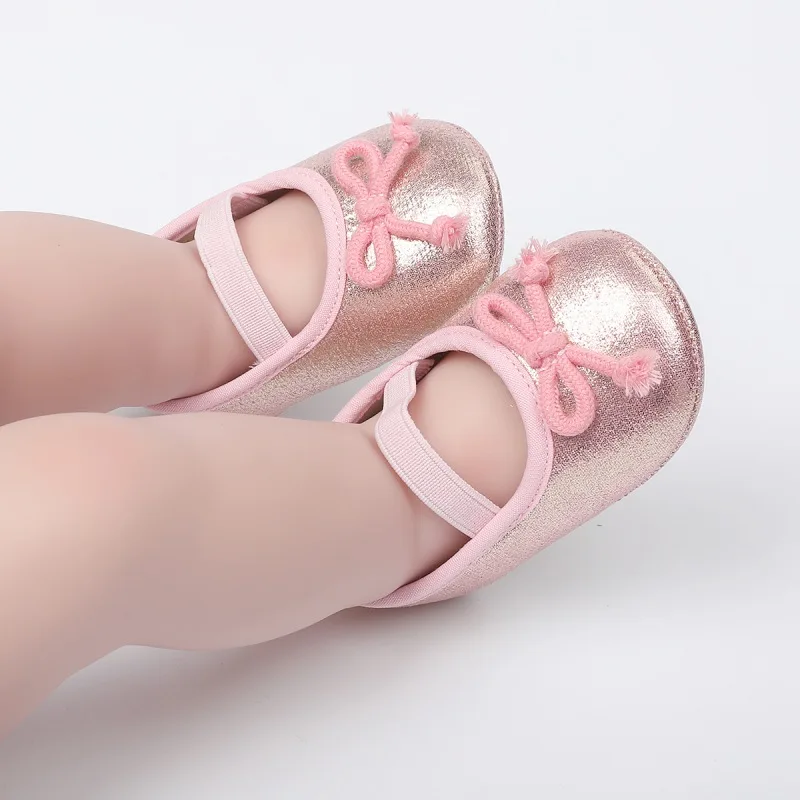 

0-18M Cute Spring/Autumn Kids Baby PU Shoes Girls Buckle Strap Bowknot Soft Bottom Non-slip Toddler Shoes New Arrive