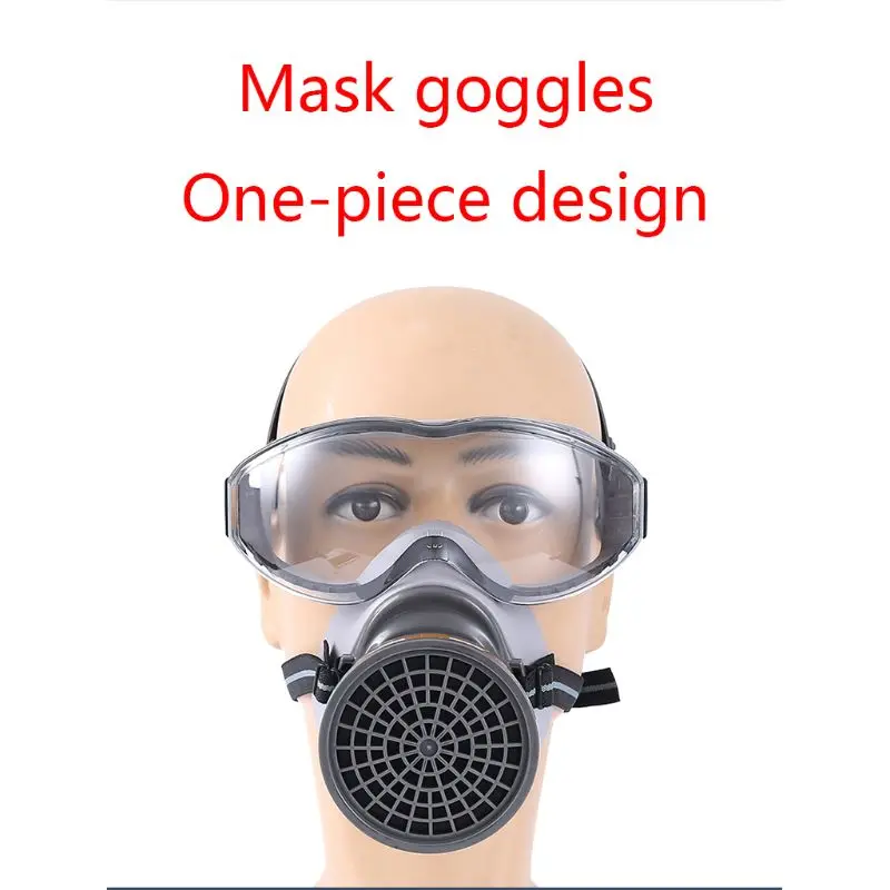 1 комплект полулицевая противогаз с очками маска от химической Пыли Фильтр