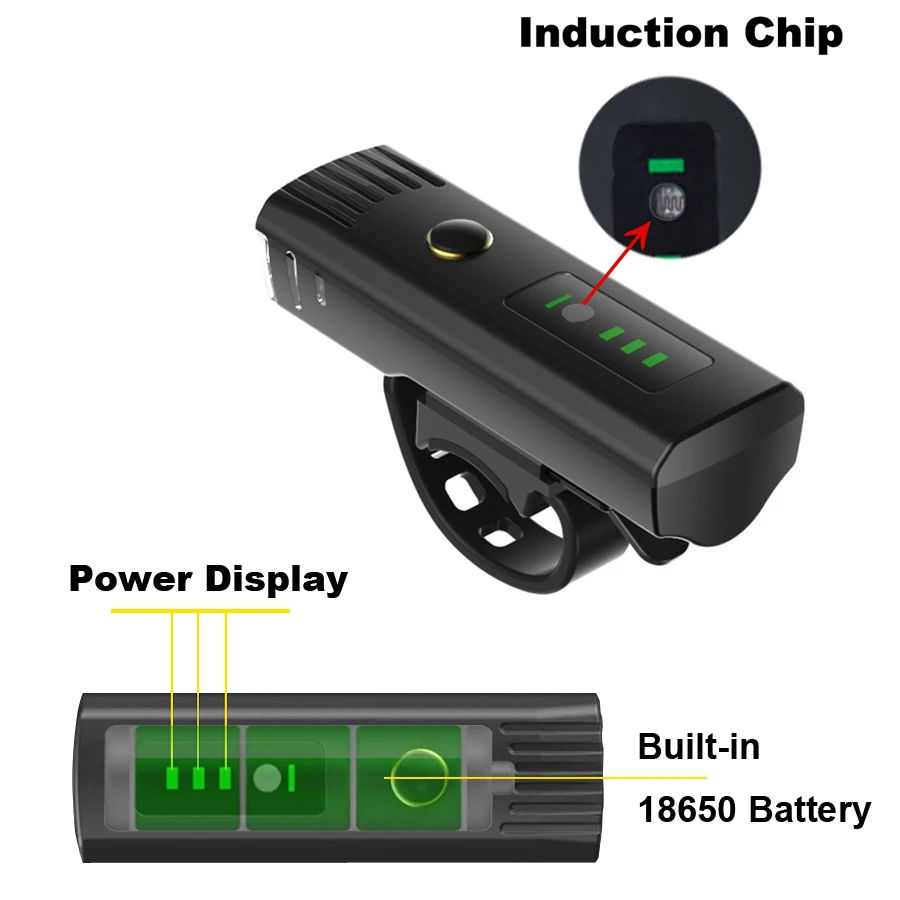 Велосипедная лампа для переднего и заднего фонаря набор умные индукционные
