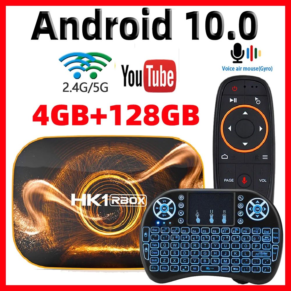 2020 Android 10 TV Box Hk1 Max 4 Гб 128 BOX Smart с двумя камерами процессор Rockchip RK3318 4K 60fps USB3.0 Google