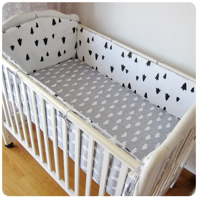 

6pcs Crib baby bedding set protector de cuna baby cot sets baby bed bumper Infant Crib Bedclothes (4bumpers+sheet+pillow cover)