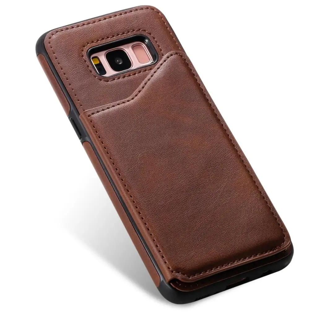 Полуобернутый чехол для samsung Galaxy S8 + S8Plus телефона Plus SM-G955a G955p G955u кожаный |