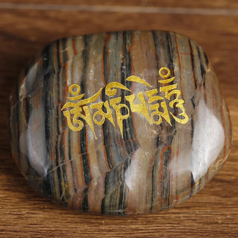 5 звёзд Золотая резьба шесть слов мантра Писание полировка натуральных камней