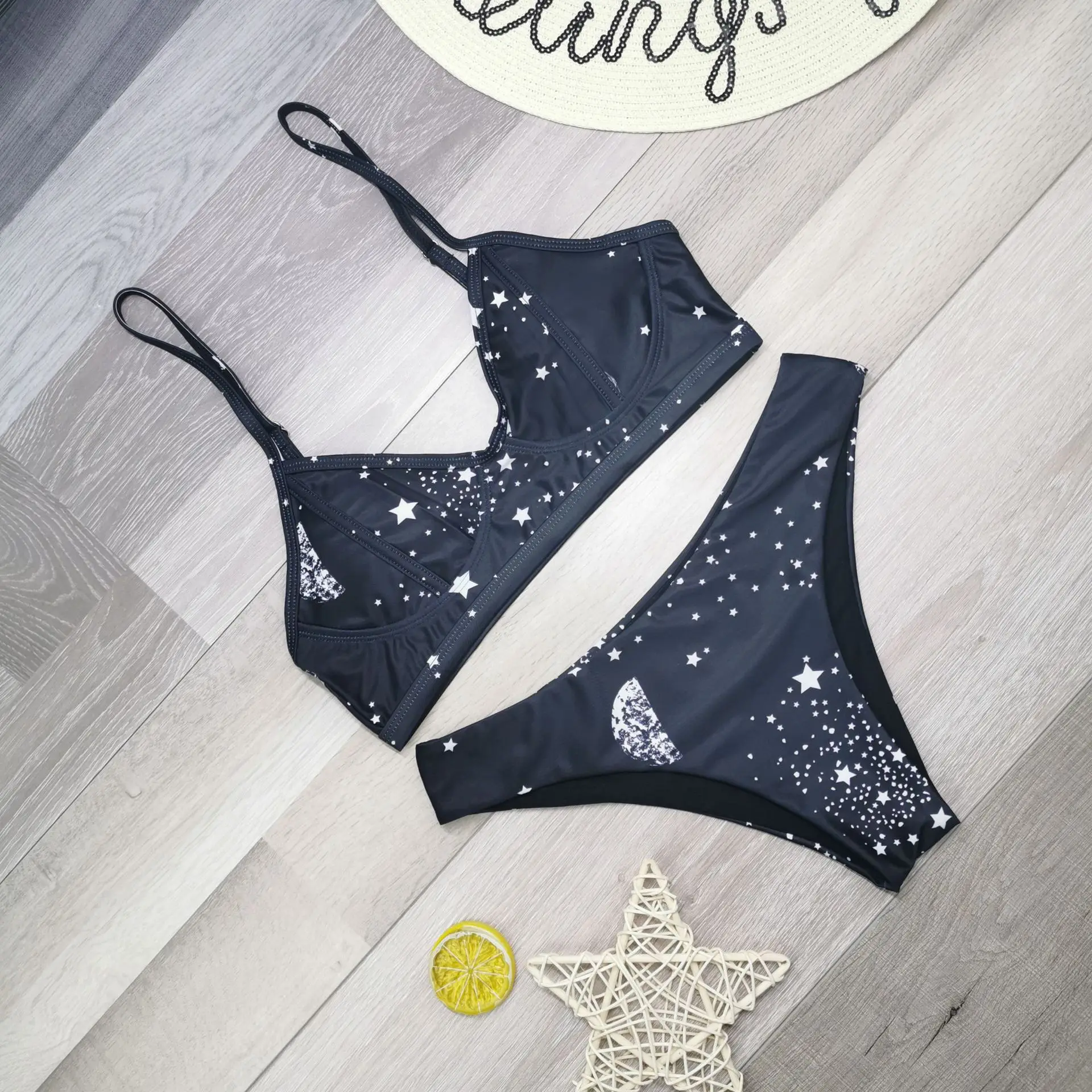 Купальник OMKAGI женский однотонный бразильский комплект бикини с чашками пуш-ап