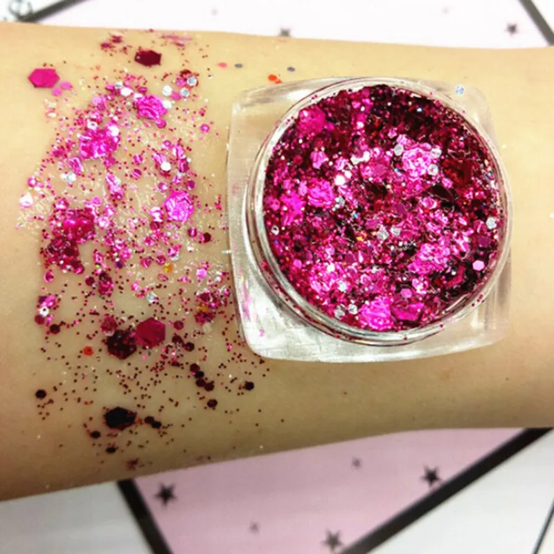 rose red Блестящая блестящая жидкая краска для лица Maquiagem Eye Pigmento Para Os Olhos Русалка крем Хайлайтер для макияжа - Цвет: rose red