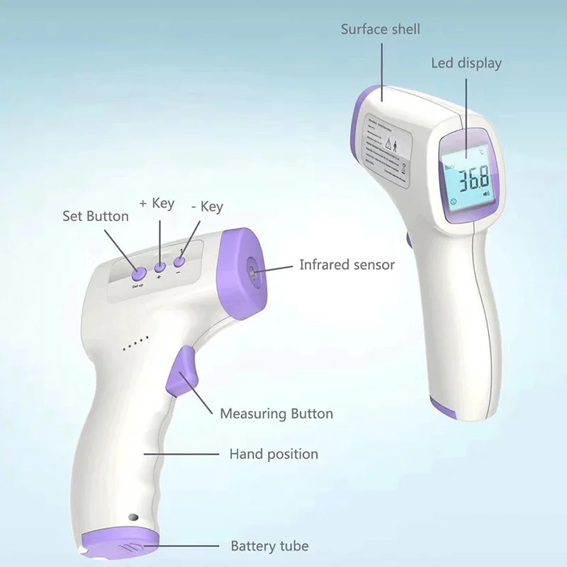 Жидкокристаллический инфракрасный термометр Бесконтактный цифровой точка