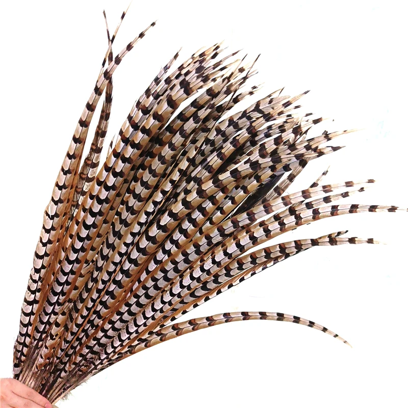 

Natural Lady Amherst Pheasant Feathers for Crafts Long Reeves Venery Feather DIY Carnival Wedding Accessories Plumes Decoration